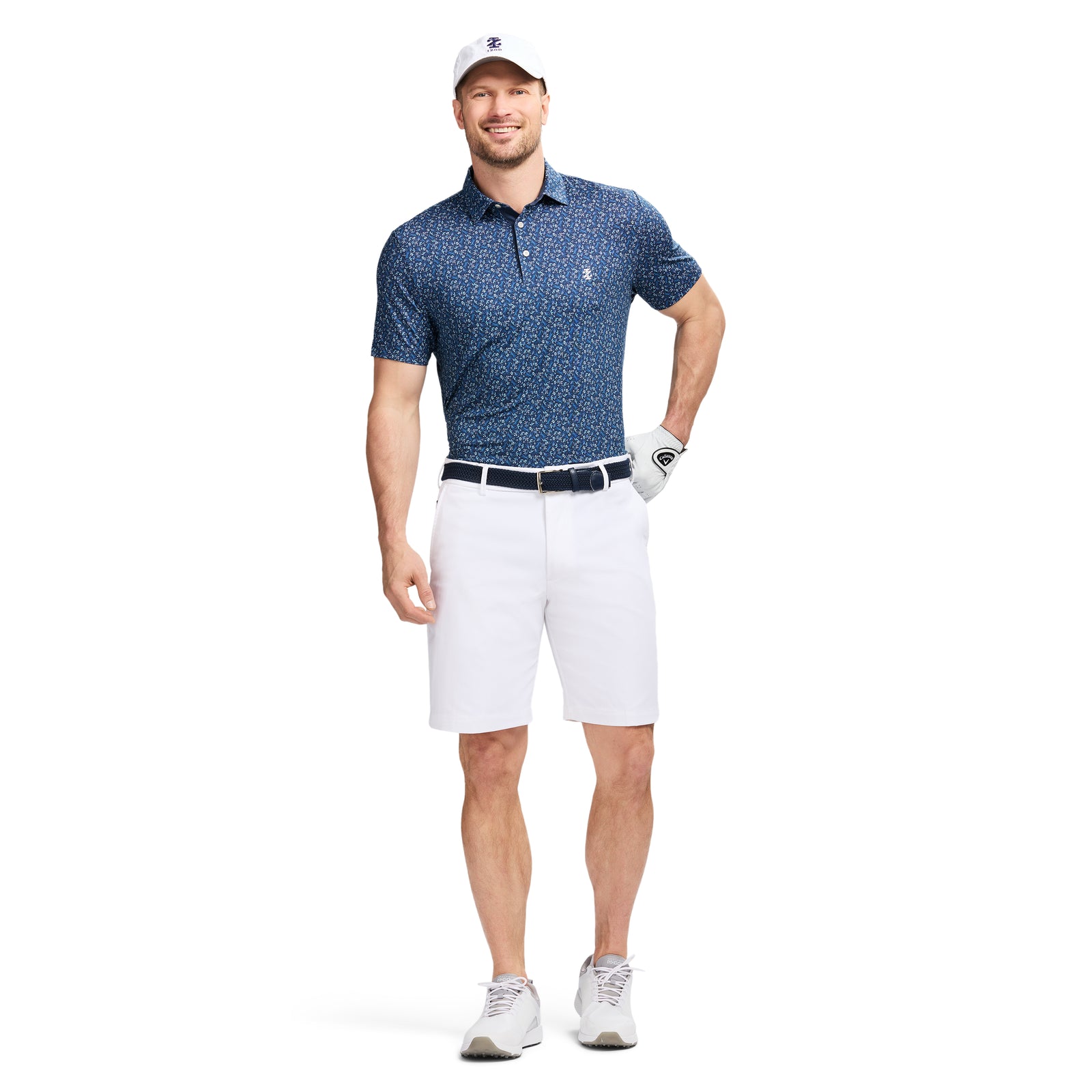 Golf Swingflex Elite Printed Polo - Navy Blazer – IZOD