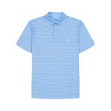 GOLF SWINGFLEX ELITE PRINTED POLO - DELLA ROBBIA BLUE