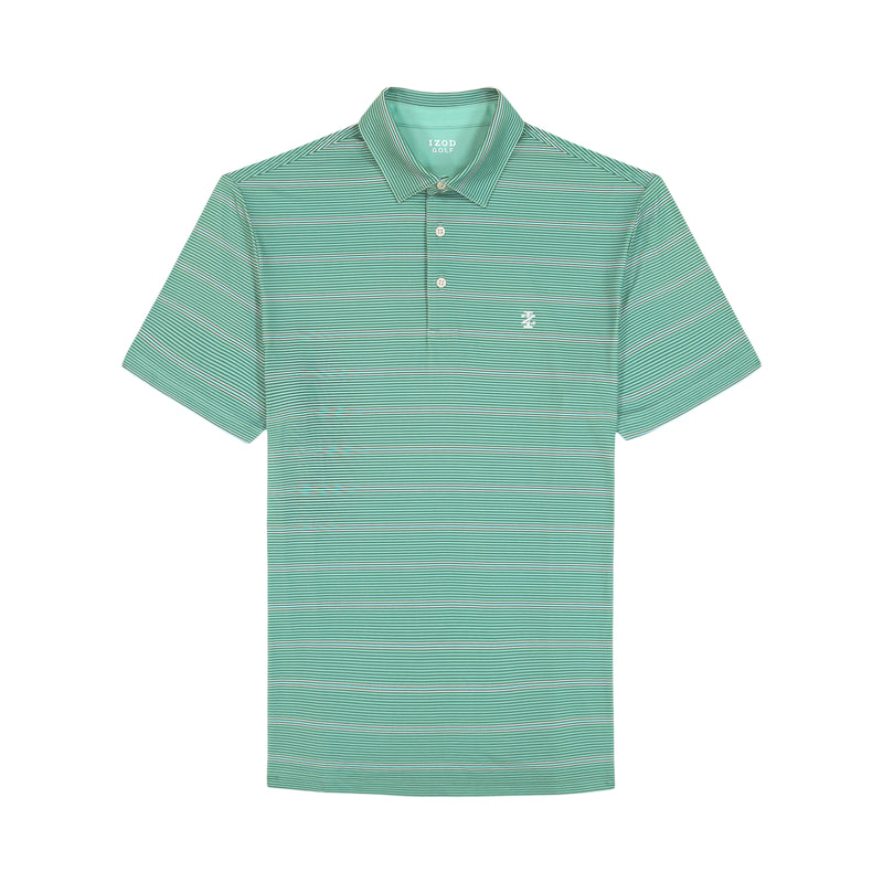 GOLF SWINGFLEX ELITE STRIPE POLO - BERYL GREEN
