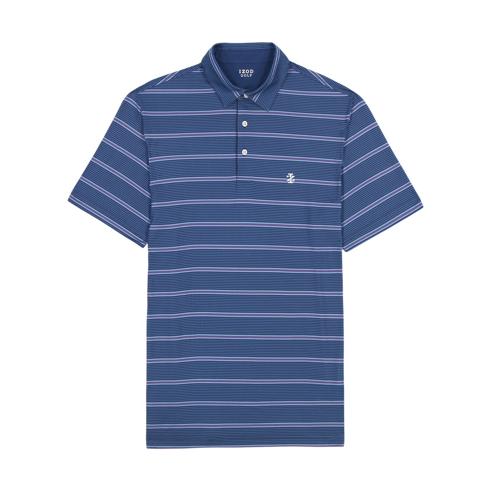 Golf Swingflex Elite Stripe Polo - Navy Blazer – IZOD
