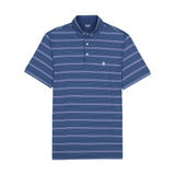 GOLF SWINGFLEX ELITE STRIPE POLO - NAVY BLAZER