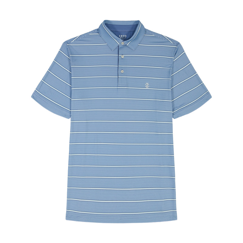 GOLF SWINGFLEX ELITE 
STRIPE POLO - MOONLIGHT BLUE