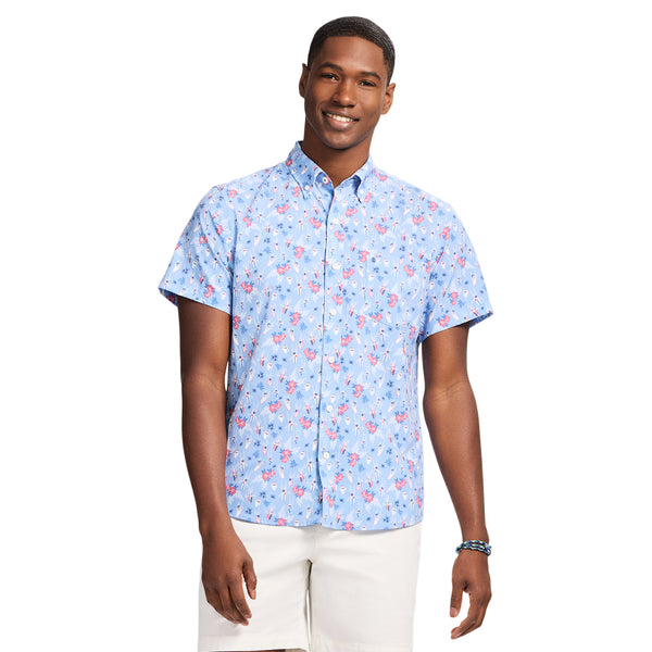 BREEZE 
SHORT SLEEVE BUTTON DOWN  - DELLA ROBBIA BLUE