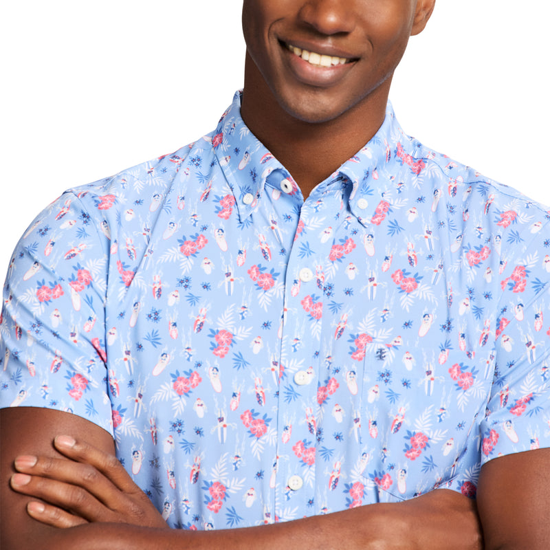 BREEZE 
SHORT SLEEVE BUTTON DOWN  - DELLA ROBBIA BLUE