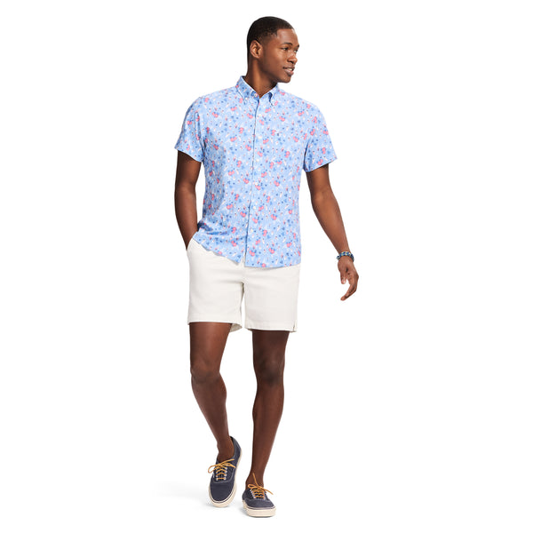 BREEZE 
SHORT SLEEVE BUTTON DOWN  - DELLA ROBBIA BLUE