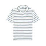 JOHNNY COLLAR TEXTURED 
KNIT POLO - EGRET