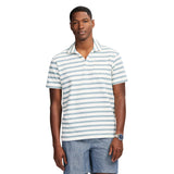 JOHNNY COLLAR TEXTURED 
KNIT POLO - EGRET