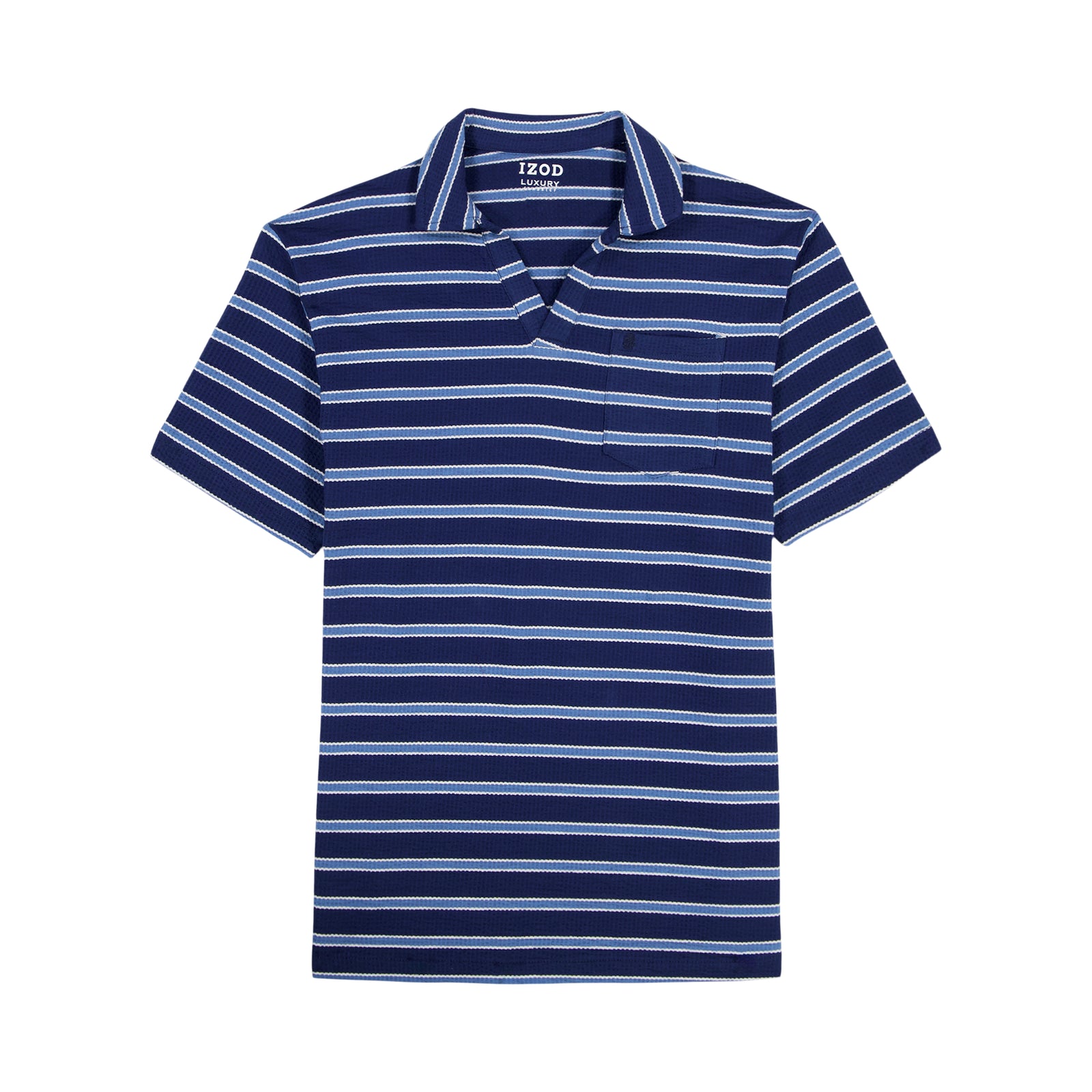 Johnny Collar Textured Knit Polo - Medieval Blue – IZOD