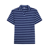 JOHNNY COLLAR TEXTURED 
KNIT POLO - MEDIEVAL BLUE