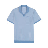 JOHNNY COLLAR TEXTURED 
KNIT POLO - MOONLIGHT BLUE