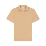 JOHNNY COLLAR TEXTURED 
KNIT POLO - TANNIN