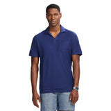 JOHNNY COLLAR TEXTURED 
KNIT POLO - MEDIEVAL BLUE