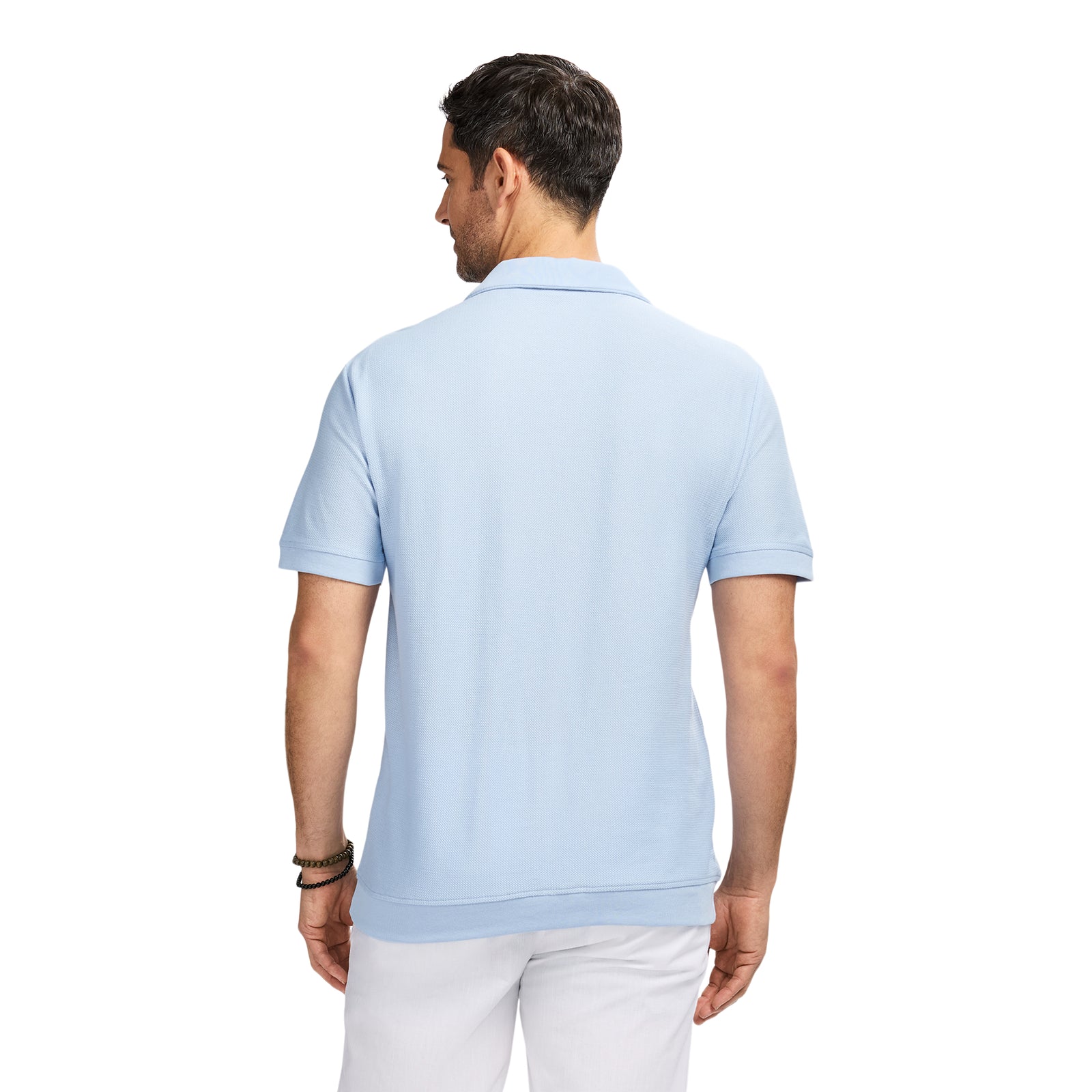 Johnny Collar Textured Knit Polo - Chambray Blue – IZOD
