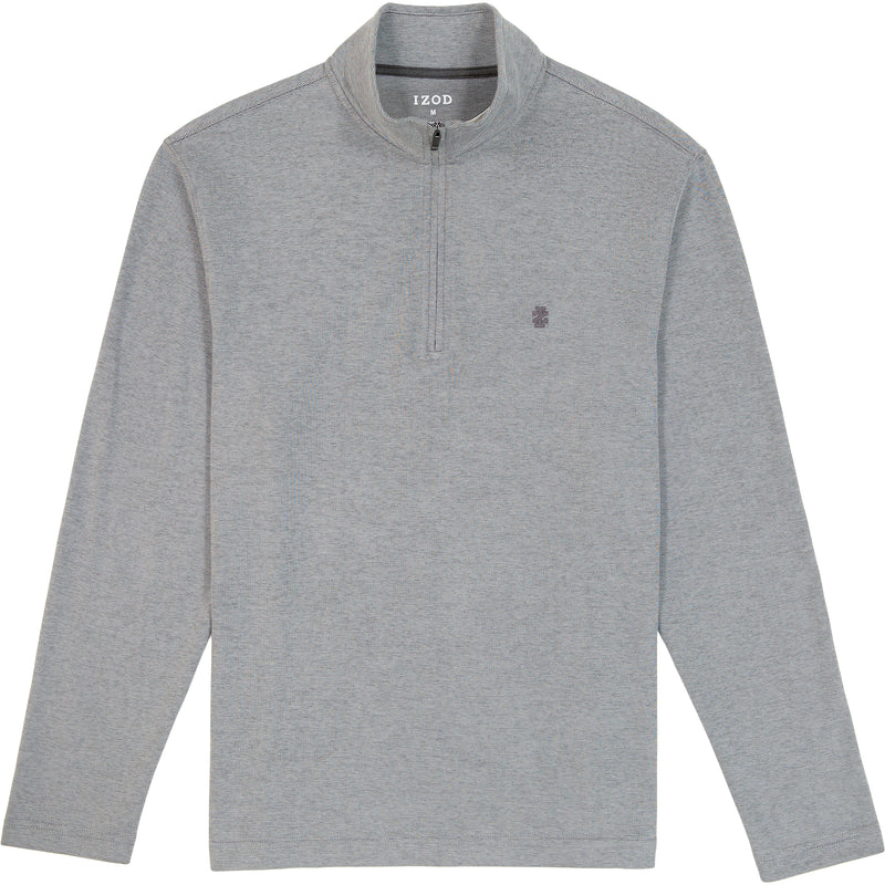 PERFORMANCE COMFORT STRIPED QUARTER ZIP - SMOKE