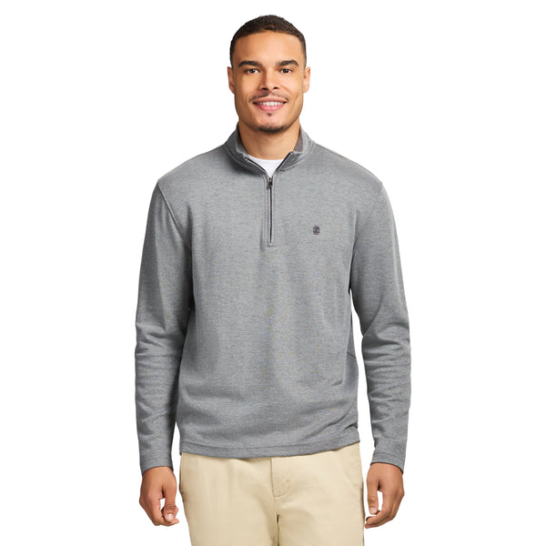 PERFORMANCE COMFORT STRIPED QUARTER ZIP - SMOKE