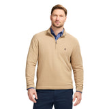 PERFORMANCE COMFORT STRIPED QUARTER ZIP - CAMEL