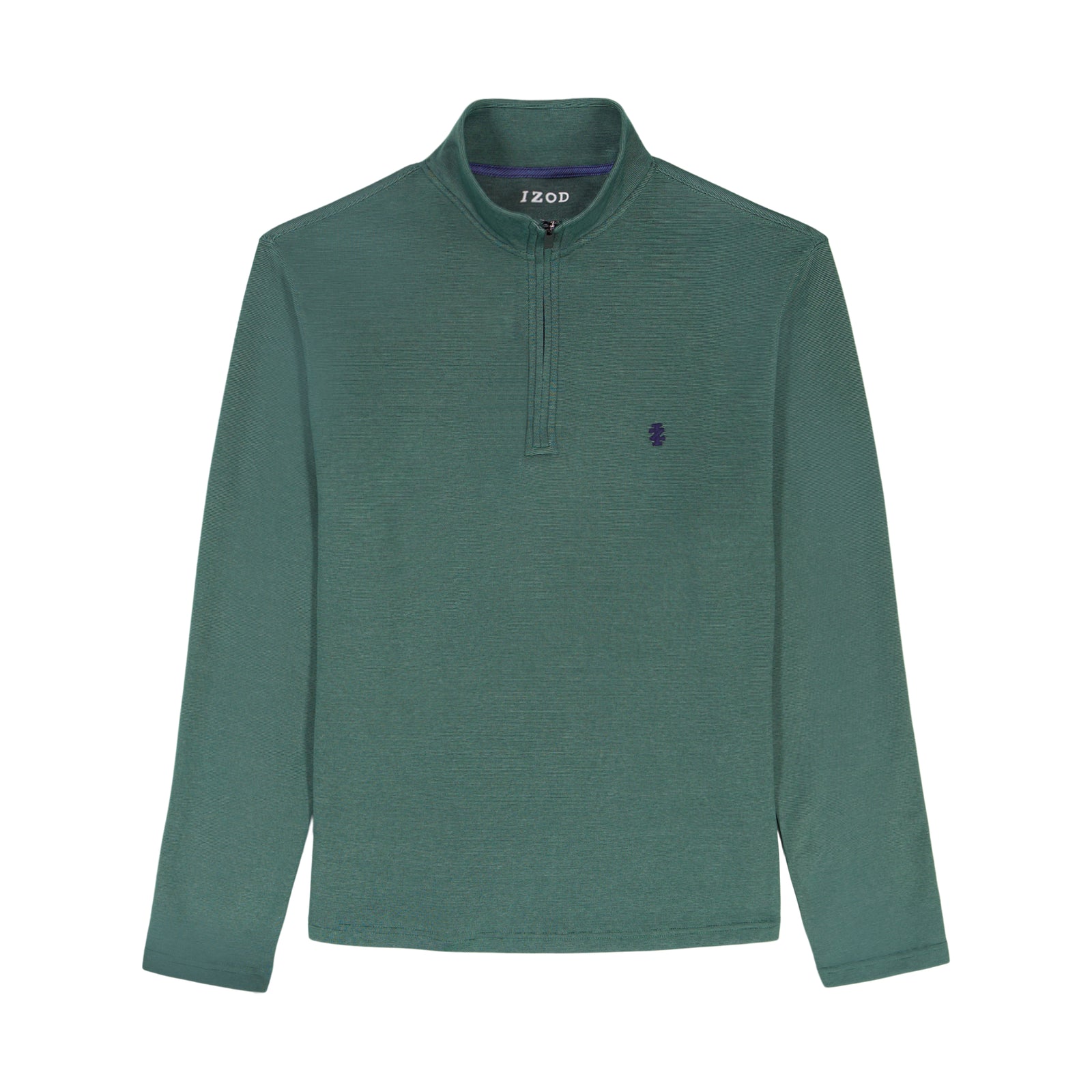 IZOD トップス Advantage Performance Colorblock Quarter Zip Fleece - Rain Forest