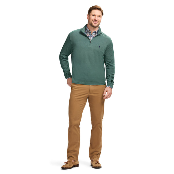 PERFORMANCE COMFORT STRIPED QUARTER ZIP - FOREST