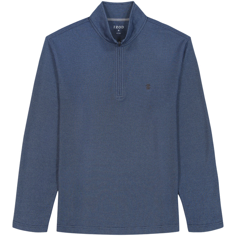 PERFORMANCE COMFORT STRIPED QUARTER ZIP - NAVY