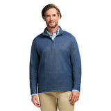 PERFORMANCE COMFORT STRIPED QUARTER ZIP - NAVY