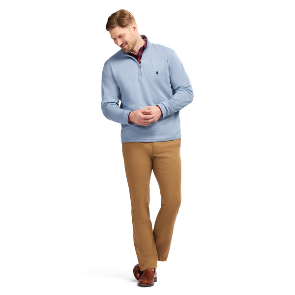 PERFORMANCE COMFORT STRIPED QUARTER ZIP - BLUE