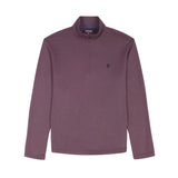 PERFORMANCE COMFORT STRIPED QUARTER ZIP - PLUM