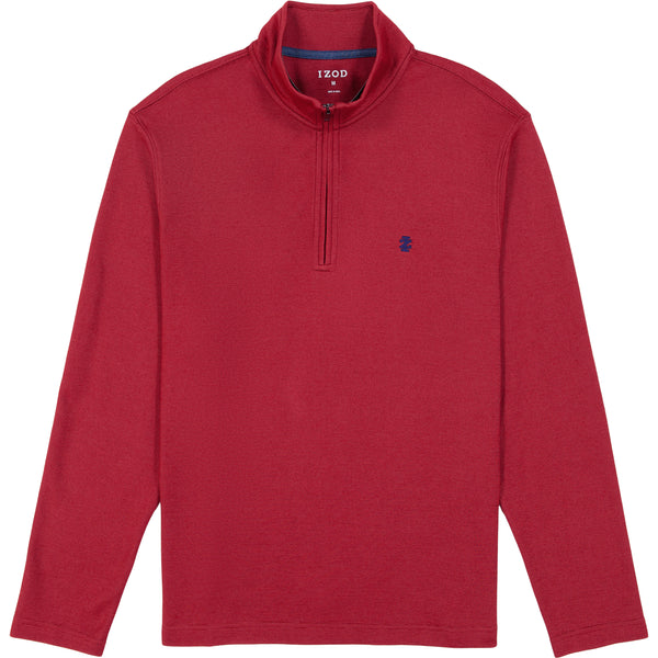 Performance Comfort Striped Quarter Zip - Tomato – IZOD