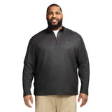 BIG & TALL PERFORMANCE COMFORT STRIPED QUARTER ZIP - SMOKE