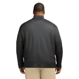 BIG & TALL PERFORMANCE COMFORT STRIPED QUARTER ZIP - SMOKE