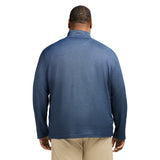 BIG & TALL PERFORMANCE COMFORT STRIPED QUARTER ZIP - NAVY