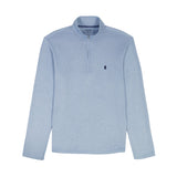 BIG & TALL PERFORMANCE COMFORT STRIPED QUARTER ZIP - BLUE
