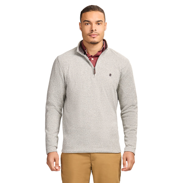 THERMASOFT SWEATER FLEECE 
QUARTER ZIP - LT GREY HTHR