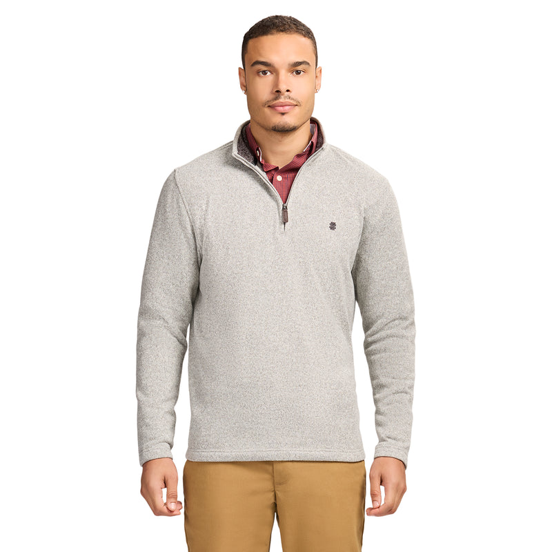 THERMASOFT SWEATER FLEECE 
QUARTER ZIP - LT GREY HTHR