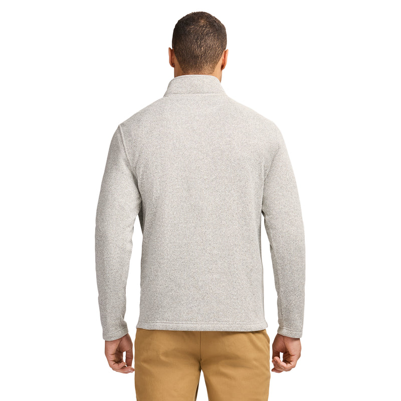 THERMASOFT SWEATER FLEECE 
QUARTER ZIP - LT GREY HTHR