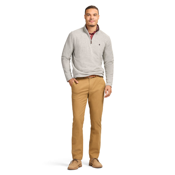 THERMASOFT SWEATER FLEECE 
QUARTER ZIP - LT GREY HTHR