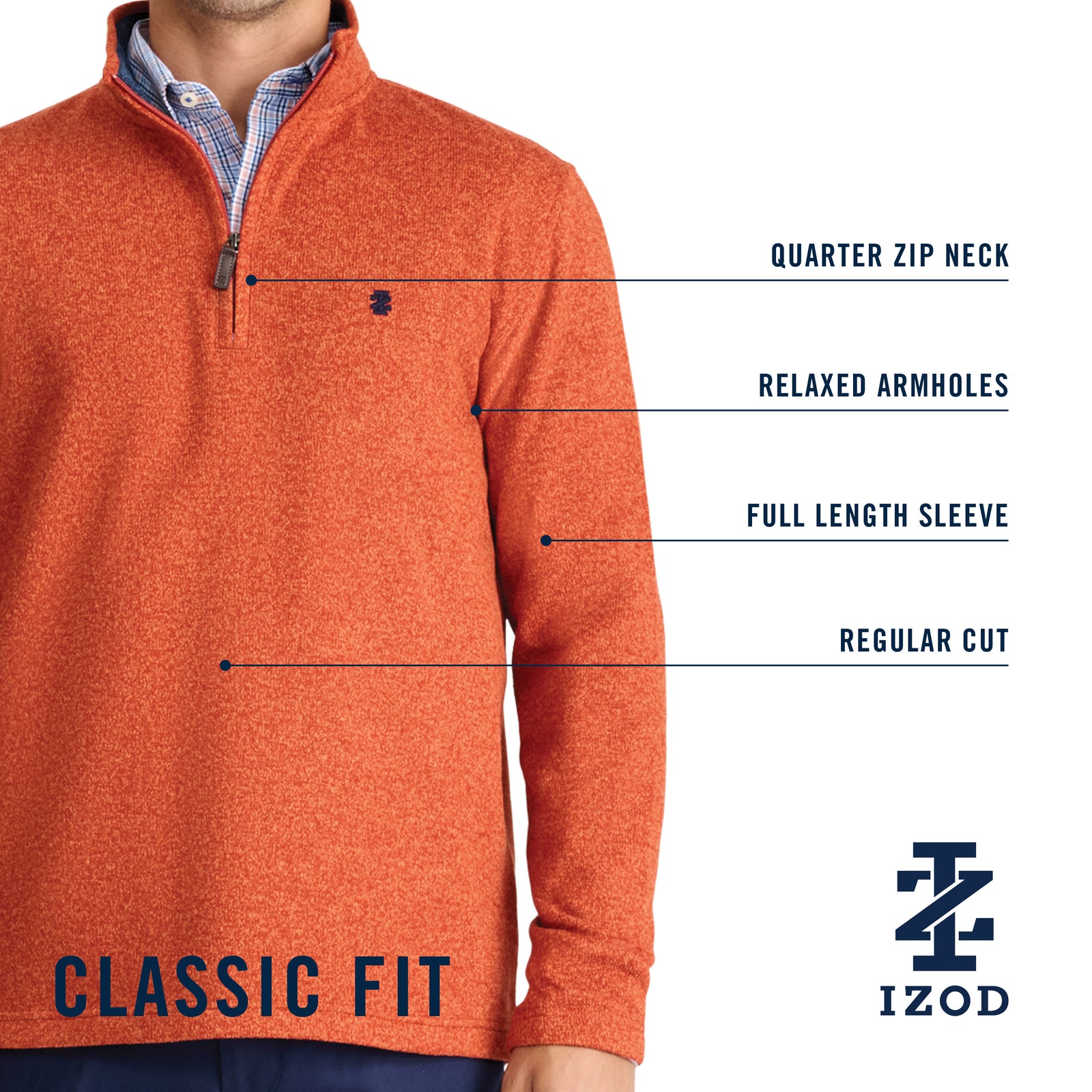 シルキーshoop Thermasoft Sweater Fleece Quarter Zip - Velvet Maroon – IZOD
