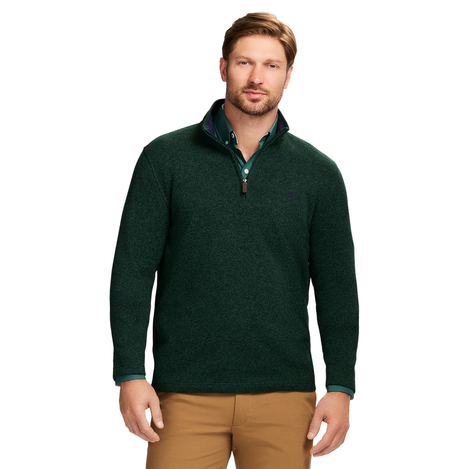 Thermasoft Sweater Fleece Quarter Zip - Rain Forest – IZOD