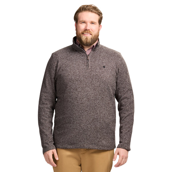 BIG & TALL THERMASOFT SWEATER FLEECE QUARTER ZIP - CARBON HTHR