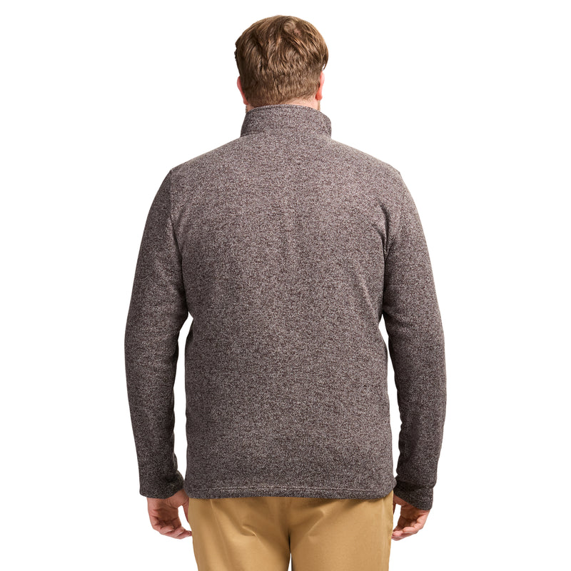 BIG & TALL THERMASOFT SWEATER FLEECE QUARTER ZIP - CARBON HTHR