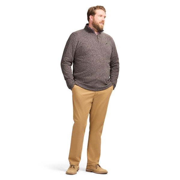 BIG & TALL THERMASOFT SWEATER FLEECE QUARTER ZIP - CARBON HTHR