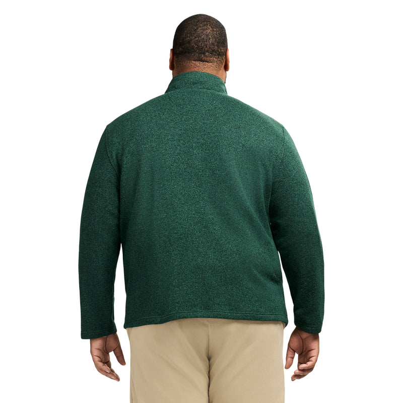 BIG & TALL THERMASOFT SWEATER FLEECE QUARTER ZIP - RAIN FOREST