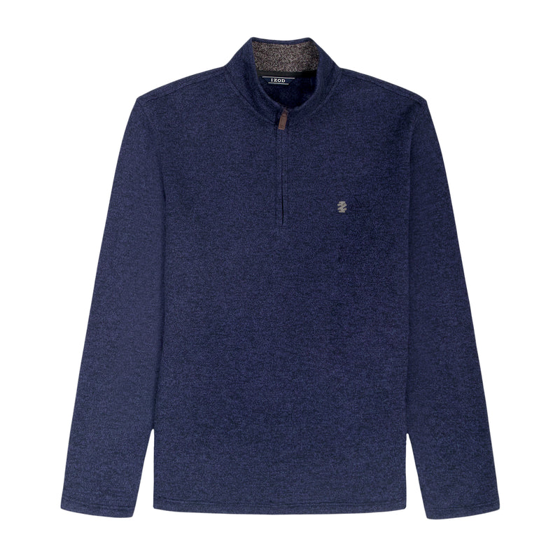 BIG & TALL THERMASOFT SWEATER FLEECE QUARTER ZIP - NAVY BLAZER