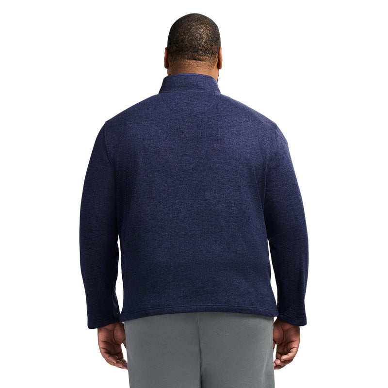 BIG & TALL THERMASOFT SWEATER FLEECE QUARTER ZIP - NAVY BLAZER