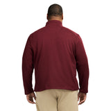BIG & TALL THERMASOFT SWEATER FLEECE QUARTER ZIP - VELVET MAROON