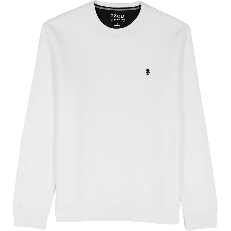 ADVANTAGE PERFORMANCE CREWNECK FLEECE - BRIGHT WHITE