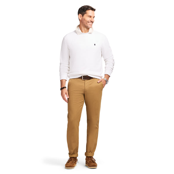 ADVANTAGE PERFORMANCE CREWNECK FLEECE - BRIGHT WHITE