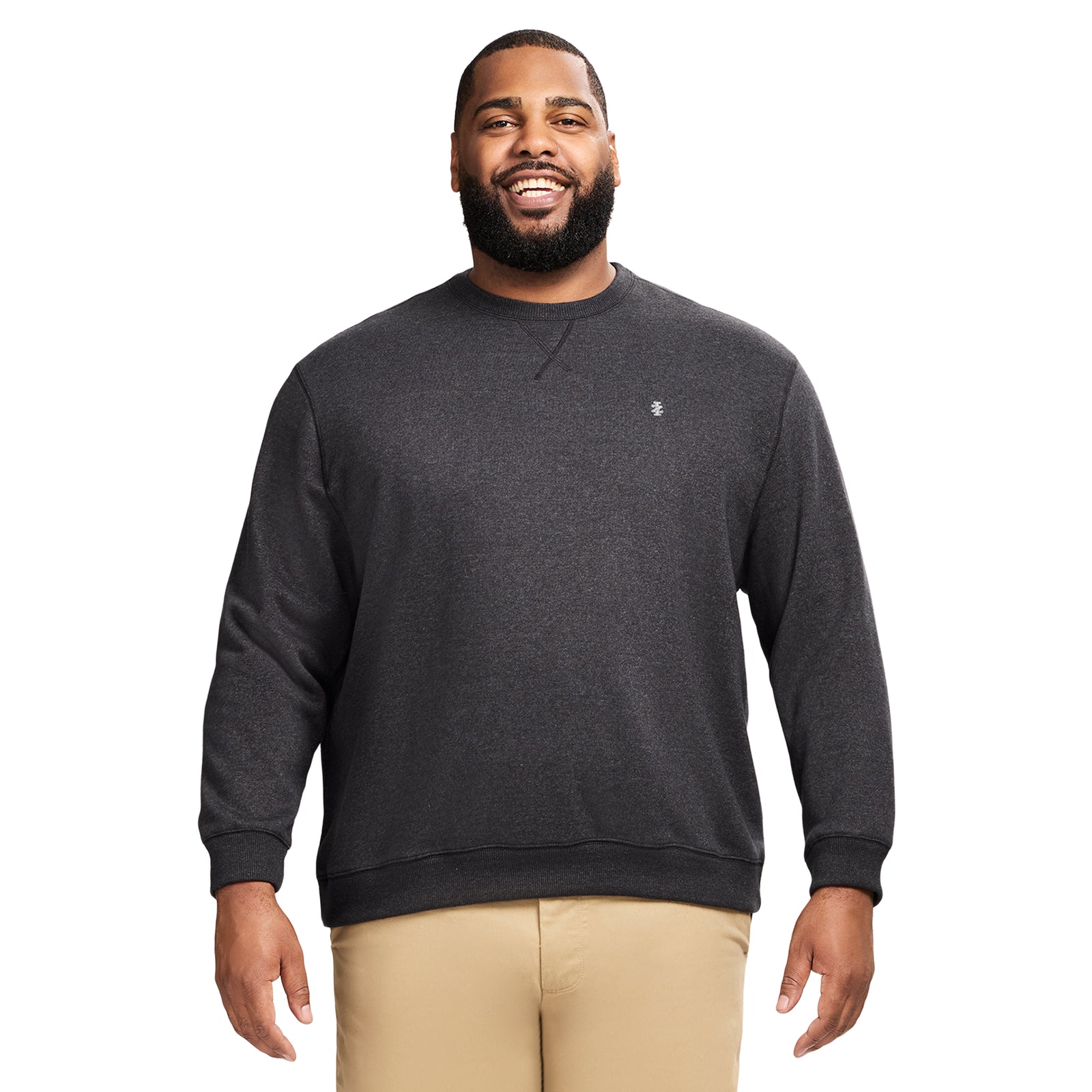 Big & Tall Advantage Performance Crewneck Fleece - Black – IZOD