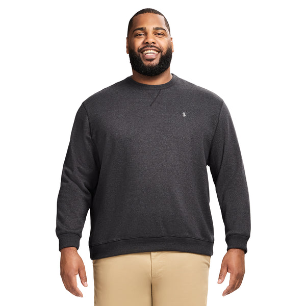 BIG & TALL ADVANTAGE PERFORMANCE CREWNECK FLEECE - BLACK