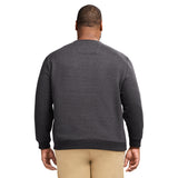 BIG & TALL ADVANTAGE PERFORMANCE CREWNECK FLEECE - BLACK