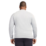 BIG & TALL ADVANTAGE PERFORMANCE CREWNECK FLEECE - LT GREY HTHR